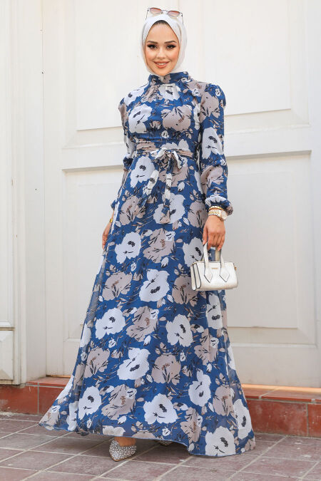  İndigo Blue Plus Size Dress 27939IM - NEVA STYLE