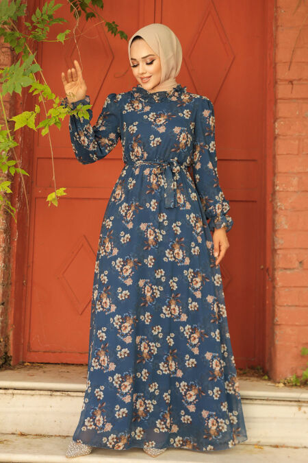  İndigo Blue Plus Size Dress 29713IM - NEVA STYLE