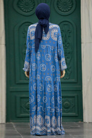  İndigo Blue Plus Size Dress 50007IM - 3