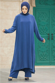  İndigo Blue Plus Size Dual Suit 65874IM - 2