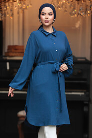  İndigo Blue Plus Size Tunic 21095IM - 3