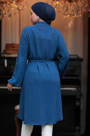  İndigo Blue Plus Size Tunic 21095IM - 4