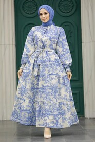  İndigo Blue Women Dress 5888IM - 2