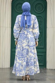  İndigo Blue Women Dress 5888IM - 3