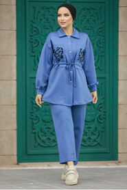  İndigo Blue Women Dual Suit 7112IM - 1