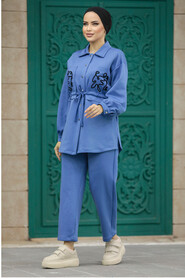  İndigo Blue Women Dual Suit 7112IM - 3