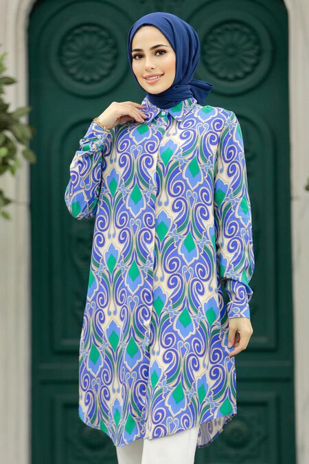  İndigo Blue Women Tunic 11621IM - NEVA STYLE