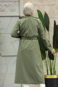  Khaki High Quality Trench Coat 6103HK - 4