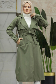  Khaki High Quality Trench Coat 6103HK - 2