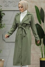  Khaki High Quality Trench Coat 6103HK - 3