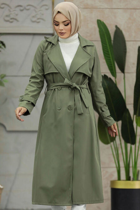  Khaki High Quality Trench Coat 6103HK - NEVA STYLE