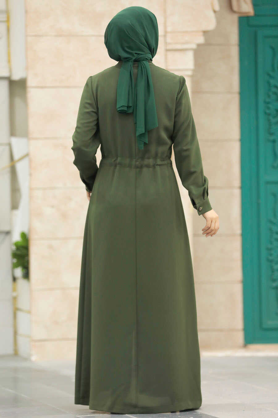 Neva Style - Khaki High Quality Turkish Abaya 10037HK