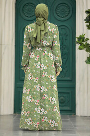  Khaki Hijab Dress 29711HK - 3