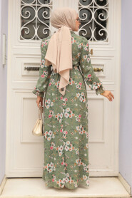  Khaki Hijab Dress 29711HK - 3