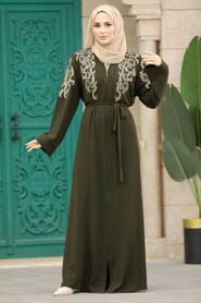  Khaki Hijab For Women Abaya 90701HK - 2