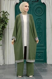  Khaki Hijab For Women Triple Suit 5237HK - NEVA STYLE