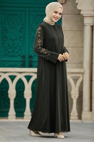  Khaki Hijab For Women Turkish Abaya 352000HK - 1