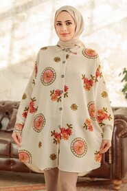  Khaki Hijab Tunic 11305HK - 1