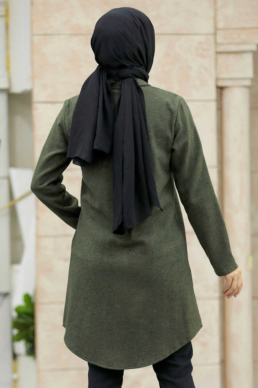 Neva Style - Khaki Islamic Clothing Tunic 5944HK