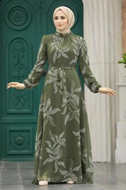  Khaki Long Dress for Muslim Ladies 279310HK - 1