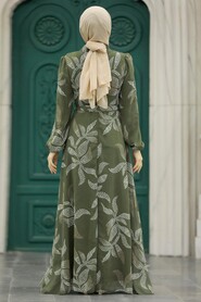  Khaki Long Dress for Muslim Ladies 279310HK - 2