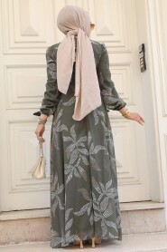  Khaki Long Dress for Muslim Ladies 279310HK - 3