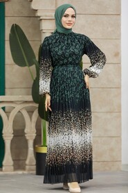  Khaki Long Muslim Dress 38401HK - 2