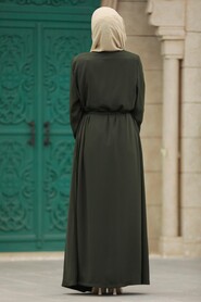  Khaki Modest Abaya 23152HK - 3