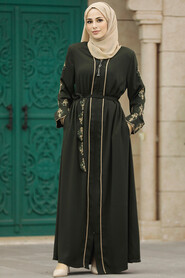  Khaki Modest Abaya 23152HK - 2