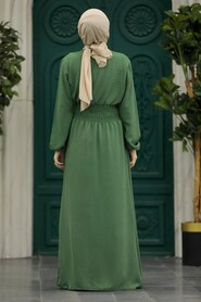  Khaki Modest Dress 5973HK - 3