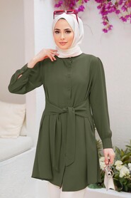  Khaki Modest Tunic 5691HK - NEVA STYLE