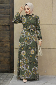  Khaki Muslim Dress 279320HK - 2