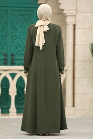  Khaki Muslim Turkish Abaya 619HK - 3