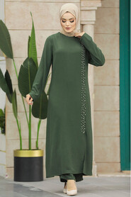  Khaki Plus Size Dual Suit 30041HK - 1