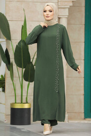  Khaki Plus Size Dual Suit 30041HK - 2