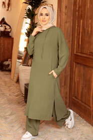  Khaki Plus Size Dual Suit 5687HK - 2