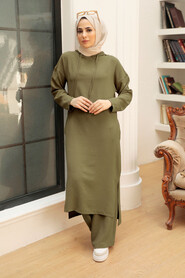  Khaki Plus Size Dual Suit 5687HK - 3