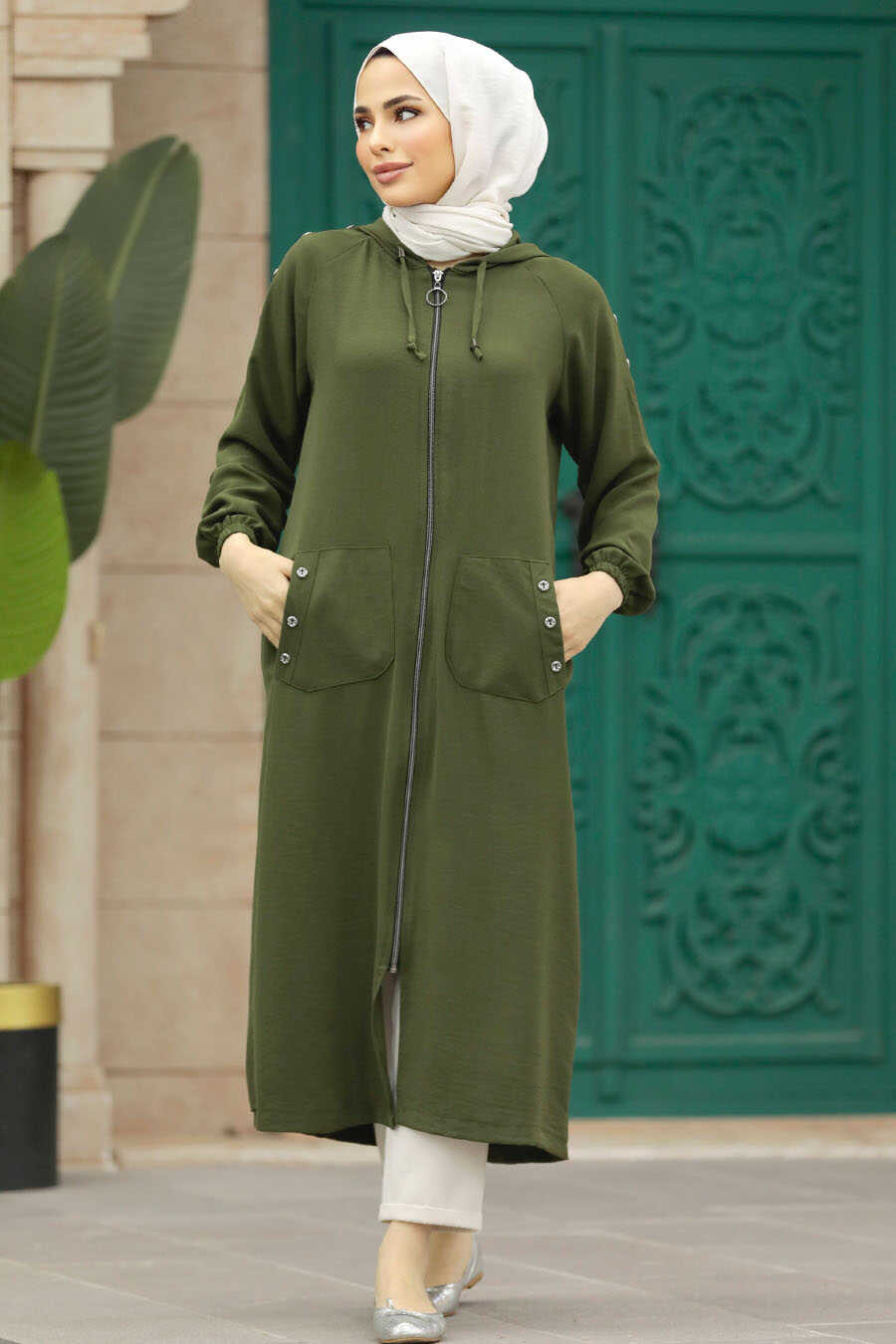 Neva Style - Khaki Women Coat 511HK