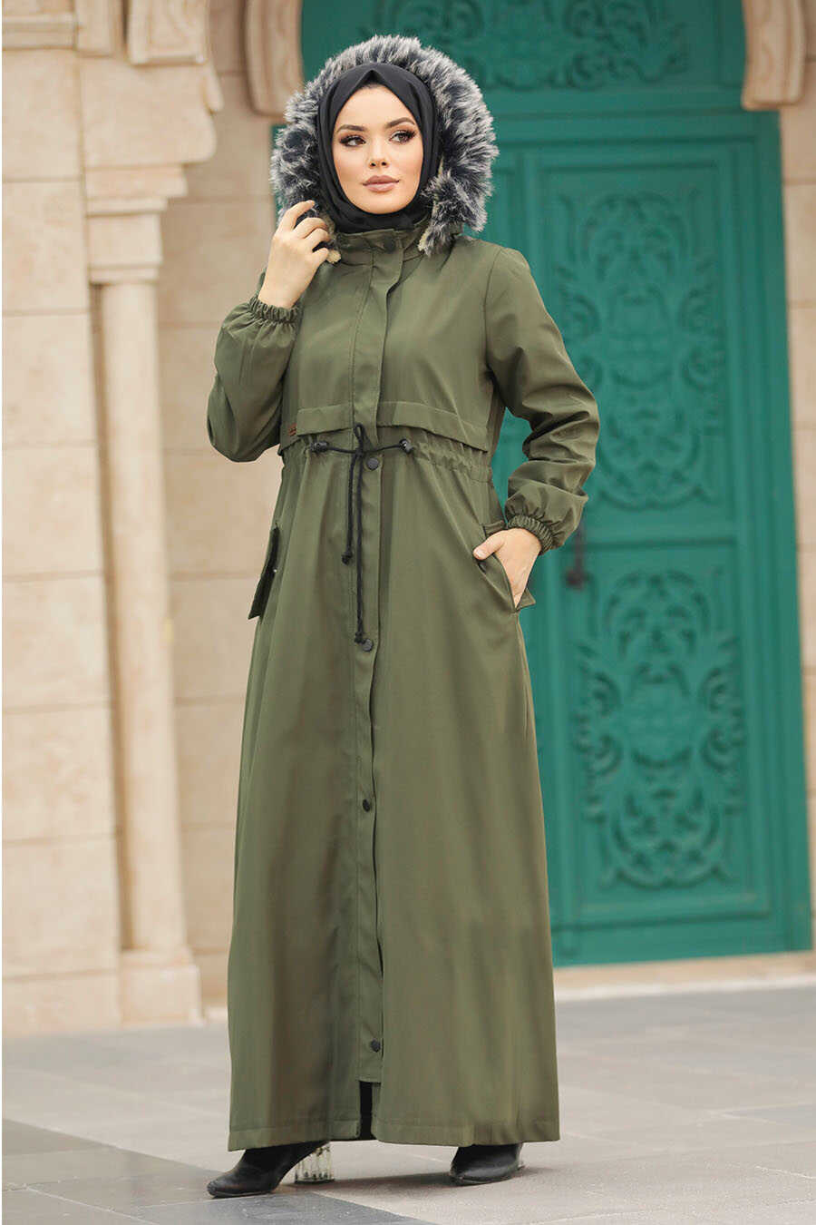 Neva Style - Khaki Women Parka Coat 60506HK