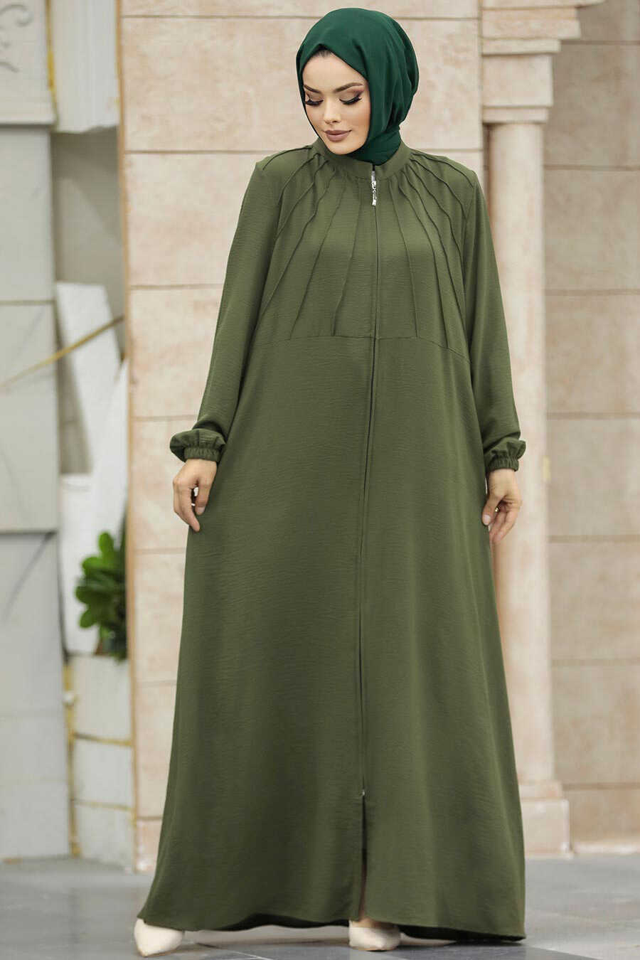Neva Style - Khaki Women Turkish Abaya 11065HK