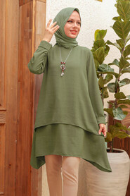  Khaki Women Tunic 14950HK - NEVA STYLE
