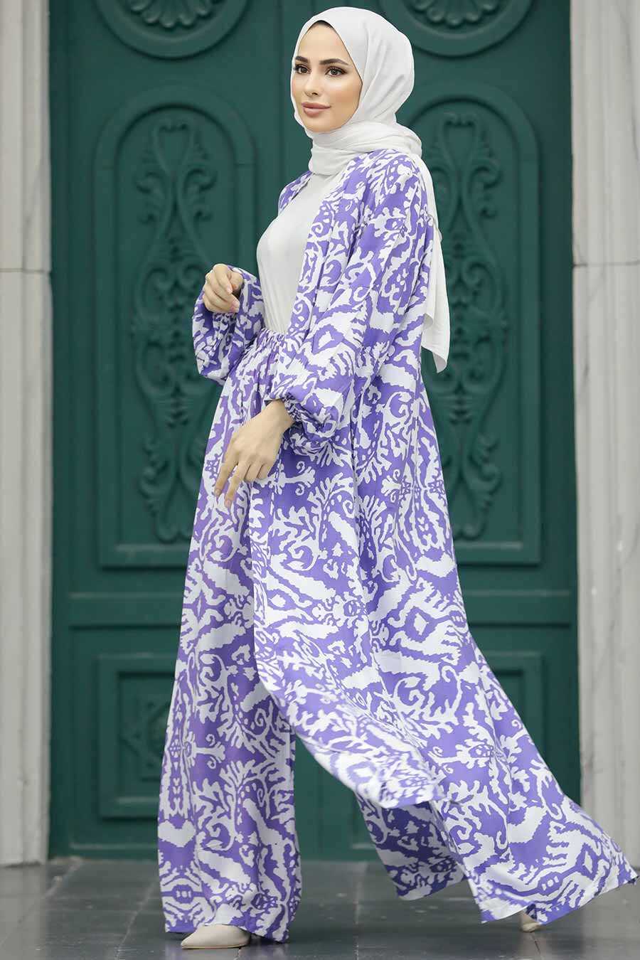 Neva Style - Lavander Hijab For Women Dual Suit 50044LV