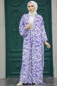 Neva Style - Lavander Hijab For Women Dual Suit 50044LV - Thumbnail
