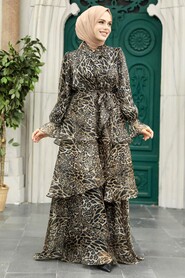  Leopard Hijab For Women Dress 3825LP - 1
