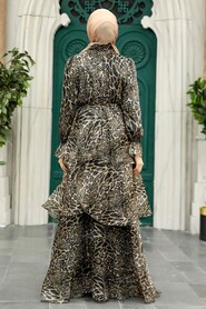  Leopard Hijab For Women Dress 3825LP - 3