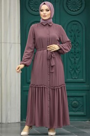  Light Brown Long Dress 12443AKH - 1