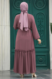  Light Brown Long Dress 12443AKH - 4