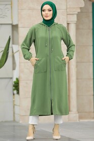 Neva Style - Light Khaki Women Coat 511AHK - Thumbnail