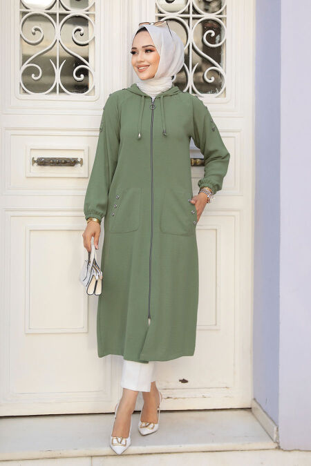  Light Khaki Women Coat 511AHK - NEVA STYLE