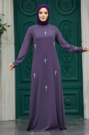  Lila Hijab Maxi Dress 30024LILA - 2